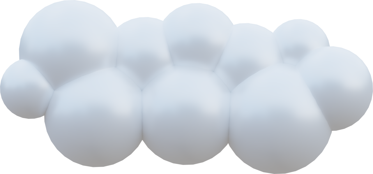 White 3d cloud. 3d rendering.