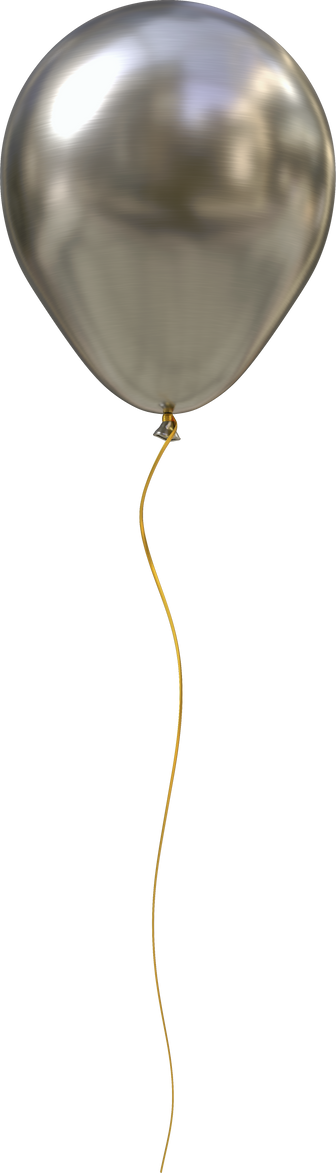 Silver party balloon