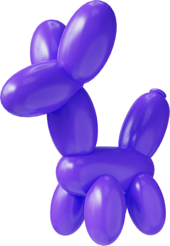 3d illustration of animal balloon